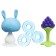A set of silicone teeters "My Bunny", with a rattle, 3 pcs, in the case, Kroshka I