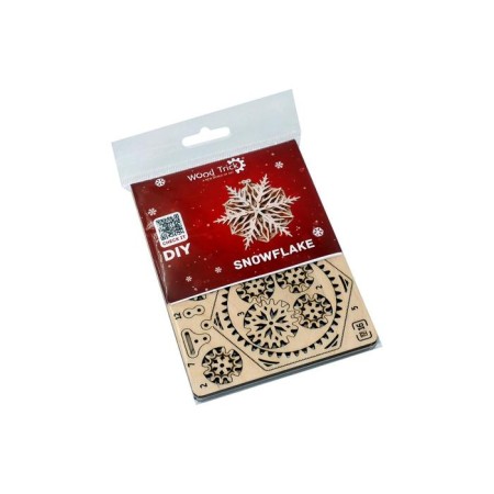 3D puzzle made of wood "Woods Snowflake"-7