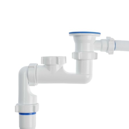 Siphon for the ORIO A-80089 bath, 1 1/2 "x40/50 mm, adjustable, overflow, with corrugated 40x40/50mm-2