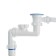Siphon for the ORIO A-80089 bath, 1 1/2 "x40/50 mm, adjustable, overflow, with corrugated 40x40/50mm