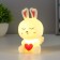 Nightlight "Angel Bunny" LED 1W 3x LR44 white 6x6.5x12cm Risalux