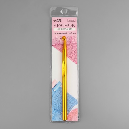 Knitting hook, d = 7 mm, 15 cm, mix color-6