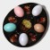 Glass stand for the eggs "Easter", 10 cells, 24 × 20.5 cm, black color