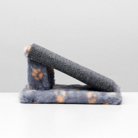 Claw "slide" mini-version, 29 x 14 x 14 cm, carpet, gray with paws-1