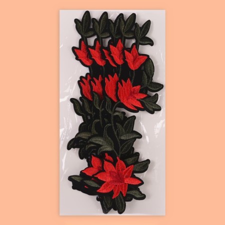 Thermal appliance "Flowers", 20 × 7 cm, red color-3