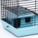 Mini cell for rodents "Pijon" No. 2, equipped, 27 x 15 x 16 cm, turquoise