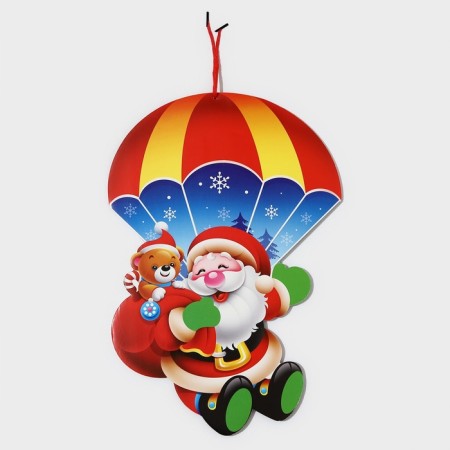 Decorative decoration (suspension) "Santa Claus and Bear" 44.5x31 cm-5