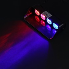 Signal strobe for windshield, 12V, 15 modes, red-blue