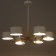 Brisco chandelier 6he27 40W white-gold 90x90x55 cm Bayerlux