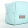 Cosmetic bag at the zipper textura, turquoise color