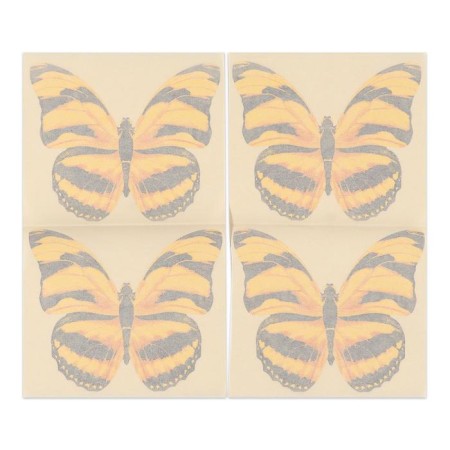 Decorative bait from flies "Karakurt Super", package, 4 stickers (Black-and-yellow butterfly)-1