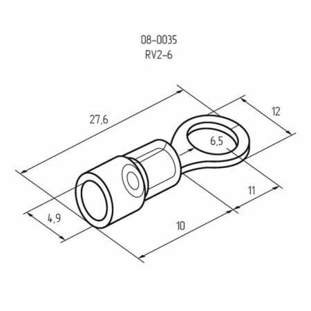 Tip of Ring isolated Rexant, Ø 6.5 mm 1.5-2.5 mm² (NKI 2.5-6/NKI2-6), blue-1