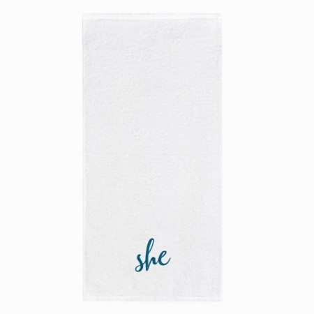 Set of towels "She & He" 35x50 cm-2 pcs, 100% cotton, 350 g/m2-1