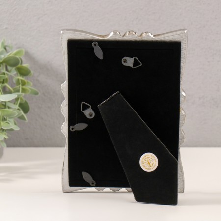 Photo frame Polystone 10x15 cm "Veles" silver 14x1.5x19 cm-3