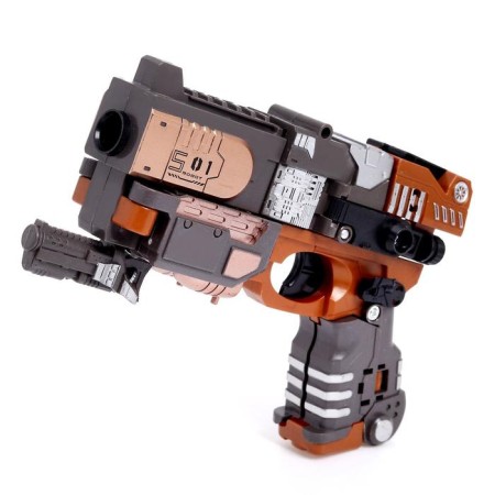 The Titan robot bleach, transforms, shoots with soft bullets, brown color-4