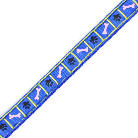 The two -layer collar with the fastx "Bones and legs", 30 x 1 cm, blue-7