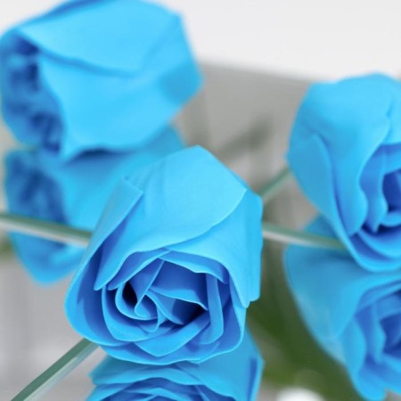 Soap roses, blue, set of 3 pcs.-2