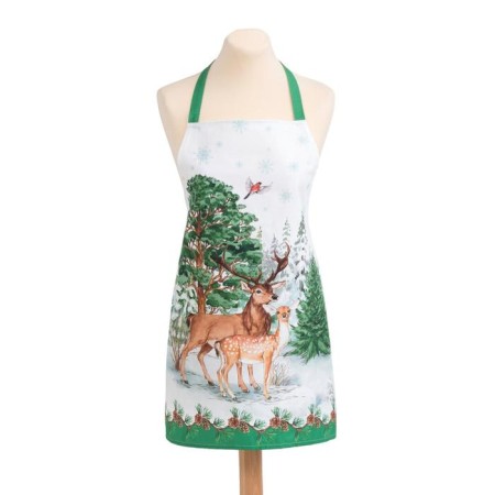 Apron "Ethel: New Year's Forest", 65 × 60 cm, 100 % cotton, sarzha, 190 g/m²-5