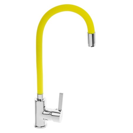 Accoona A9890H kitchen mixer, single -leaf, with silicone surge, yellow/chrome