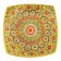 Largan Rishtan ceramics "Flowers", 28 cm, square, yellow mix