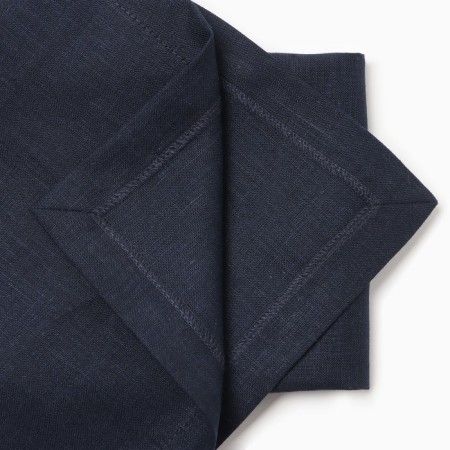 Set of Ethel Linen Collection Ethel 30x40 cm - 4 pcs, dark blue, 100% flax 170 g/m2-5