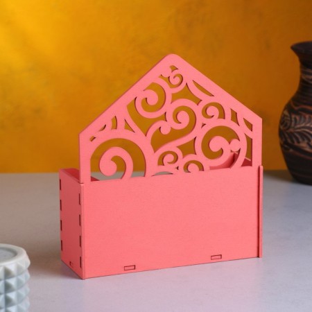 Kashpo wooden 18 × 6 × 20 cm envelope Radada "Blood", pink light giving beautifully-1