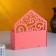 Kashpo wooden 18 × 6 × 20 cm envelope Radada "Blood", pink light giving beautifully
