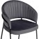 Chair on a metal frame Leo Metal/velor, black/anthracite 56x52x80 cm