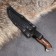 Caucasian knife, tourist "east" with scabbard, steel - 40x13, handle - nut, 14 cm