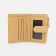Women's wallet on the button, yellow color