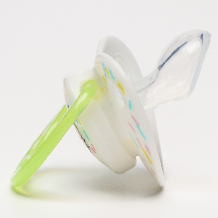 Orthodontic dummy nipple, silicone, from 0 months, with a cap, "cat"-5