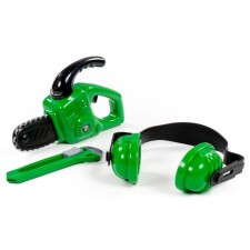 Tool set No. 25: chainsaw, headphones, construction knife