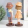Souvenir Polystone "Boy with a guitar/Girl with a bear and in a hat" MIX 6x6x18.5 cm