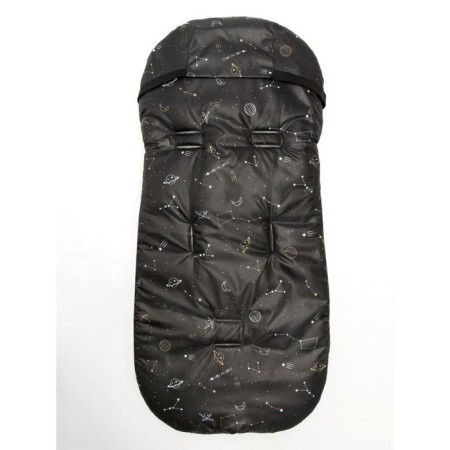 Winter fur “Cosmos” envelope, size 105 cm, black color-3