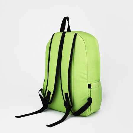 School backpack from lightning textiles, Fulldorn, external pocket, green color-3