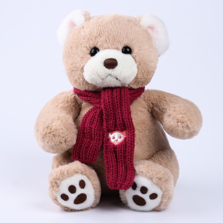 New Year's soft toy "Little Friend", a bear with a pink scarf-2