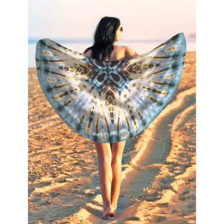Pareo and beach rug "Star Metamorphoses", D = 150 cm