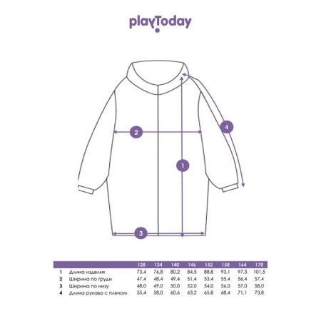 Плащ для девочки PlayToday, рост 140 см-5