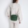 Bag Cross-Bodi with a zipper, green color