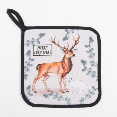 Merry Christmas Square 19x19 cm, Sarzha, 100% Cotton, Vatin 250 g/m2-1