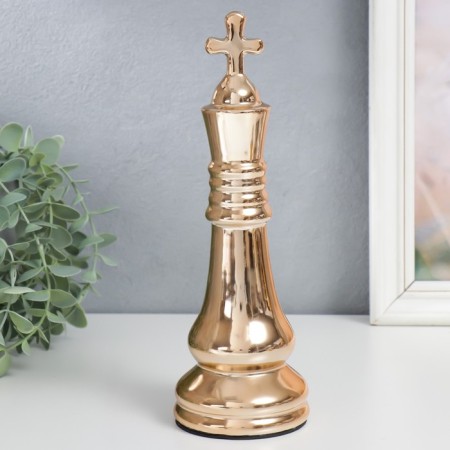 Souvenir Ceramics "Chess Figure. King" Gold 25x8.2x8.2 cm