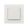 Tot Glossy Glass switch, 10 a, 1 key, hidden, glass, white