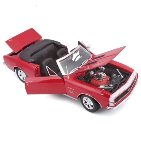 MASTO DIE-CAST 1967 Chevrolet Camaro SS 396 Convertible, 1:18, Red color-7