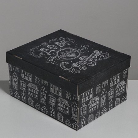 Gift folding box, packaging, “house where the heart”, 31.2 x 25.6 x 16.1 cm-4