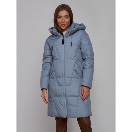 Coat insulated winter female, size 46, blue color-8