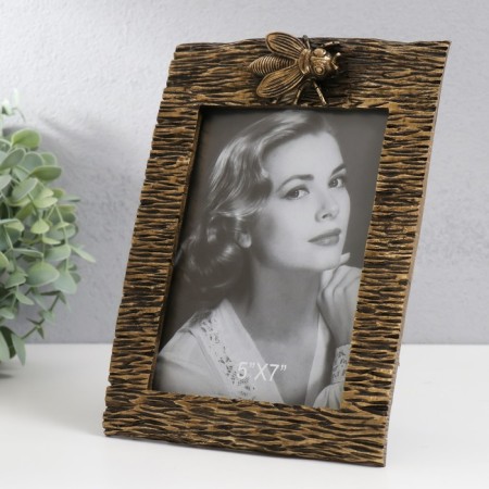 Photo frame Polystone 13x18 cm "Fly" gold 23x17 cm-1