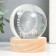 Souvenir Glass backlight "Ferris wheel" d = 6 cm stand wood, usb 6.5x6.5x7.5 cm