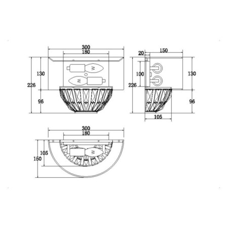 Wall lamp (sconces) Pantheon 2x40W E14-1