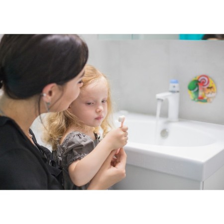 Set of toothbrush and children's sand cloth for teeth on a suction cup “Funny Friends”-11