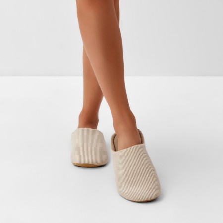 Women's slippers, eco size 36-37, color beige strip-6